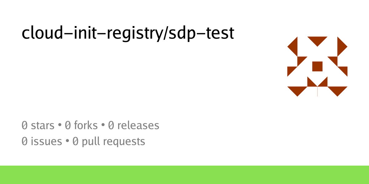 cloud-init-registry/sdp-test - Archuserorg Forgejo: Archuserorg's ...